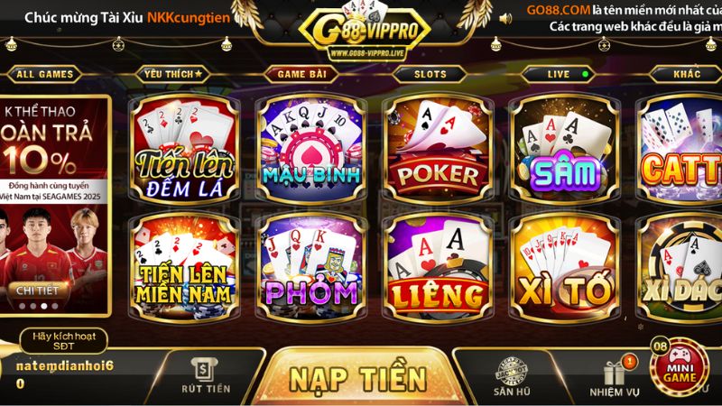Các thể loại game bài Go88 siêu hấp dẫn Các thể loại game bài Go88 siêu hấp dẫn