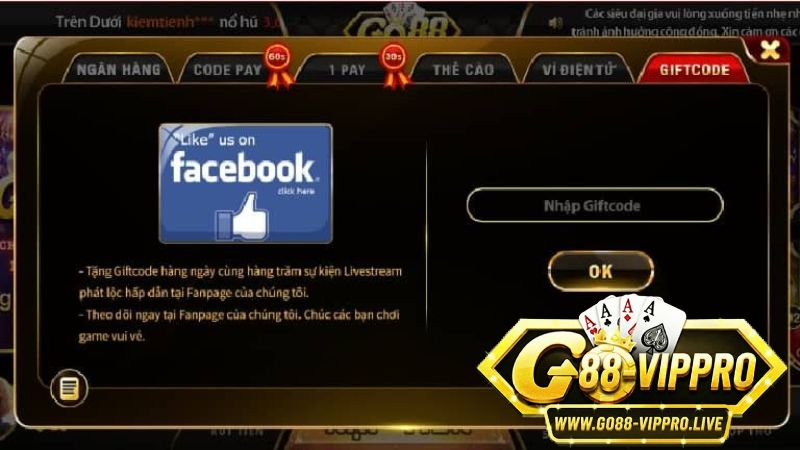 Hướng Dẫn Nhập Giftcode Go88 Đúng Cách Hướng Dẫn Nhập Giftcode Go88 Đúng Cách