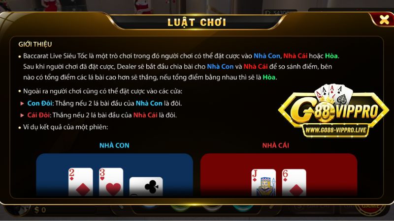 Luật chơi và cách chơi live casino Go88 chi tiết Luật chơi và cách chơi live casino Go88 chi tiết